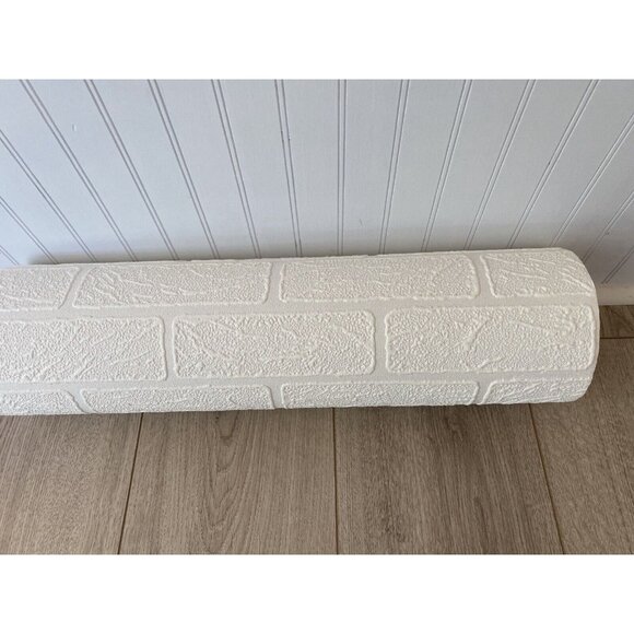 Super Fresco Textured White Brick Paintable Wall Covering #93744 ~ 56sq.ft - Picture 4 of 4